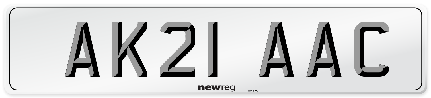 AK21 AAC Number Plate from New Reg